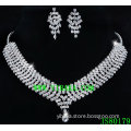 Fashion Jewelry Set for women white gold plated sterling silver chain earring + necklace